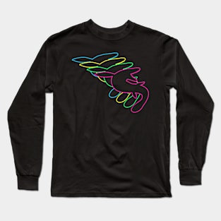 Mosasaurus 80s Neon Long Sleeve T-Shirt